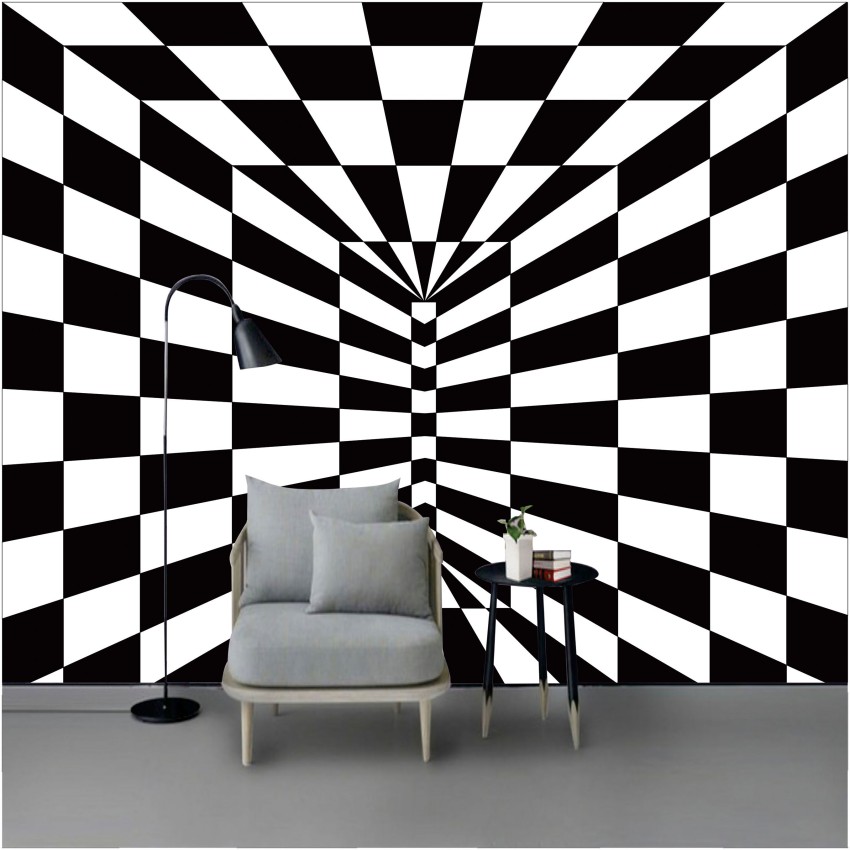 Buy Black And White Geometry NonPVC SelfAdhesive Peel  Stick Vinyl  Wallpaper Roll Online in India at Best Price  Modern WallPaper  Wall Arts   Home Decor  Furniture  Wooden Street Product