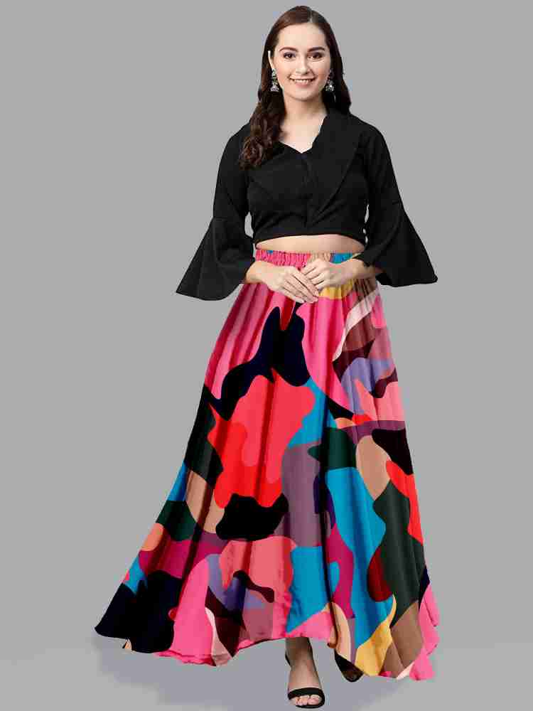 Long skirt with on sale top in flipkart