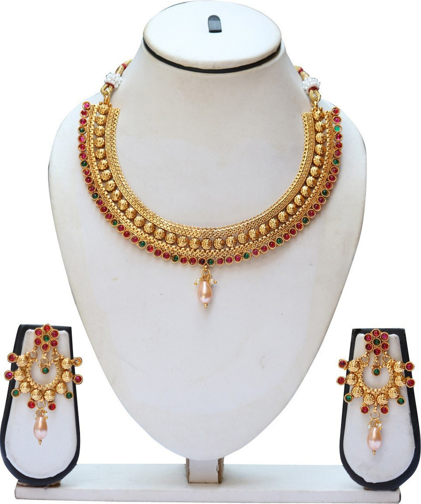 Ethnicking Copper Gold plated Multicolor Jewellery Set Price in India Buy Ethnicking Copper Gold plated Multicolor Jewellery Set Online at Best Prices in India Flipkart