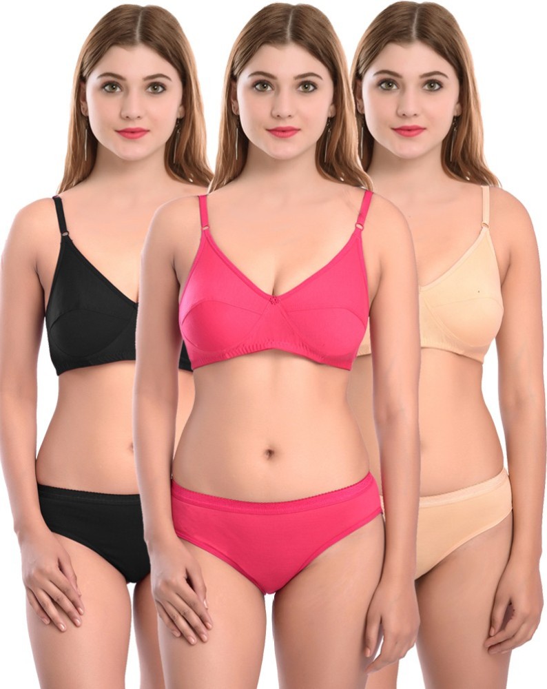 Divastri Everyday Front open cotton Bra in Soft fabric and for body care  non-padded daily wear bra for women in combo pack. Women Plunge Non Padded  Bra - Buy Divastri Everyday Front