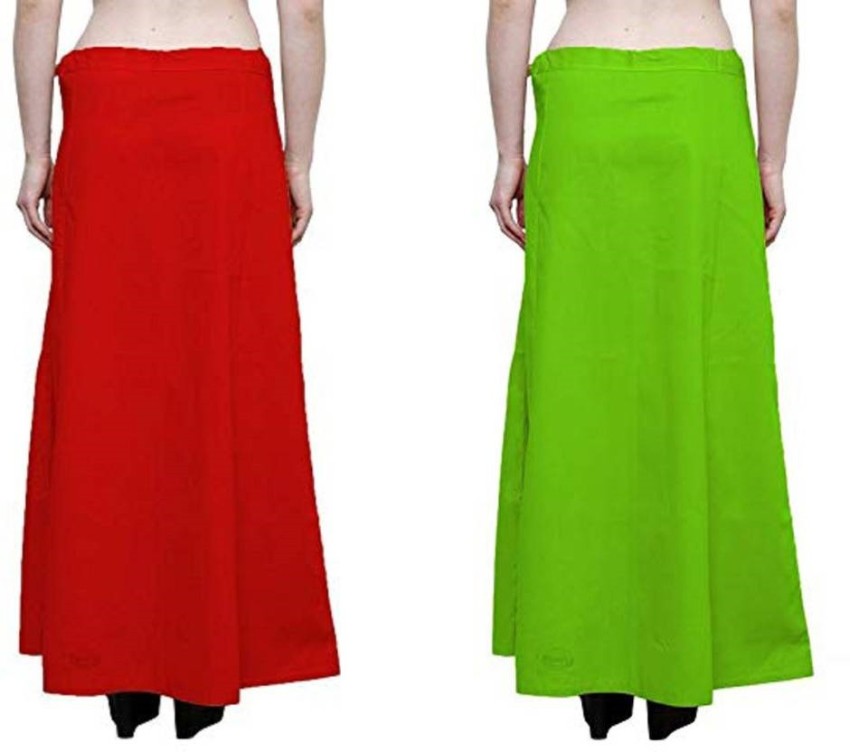 Pure cotton petticoat for women (raja green, red saya)
