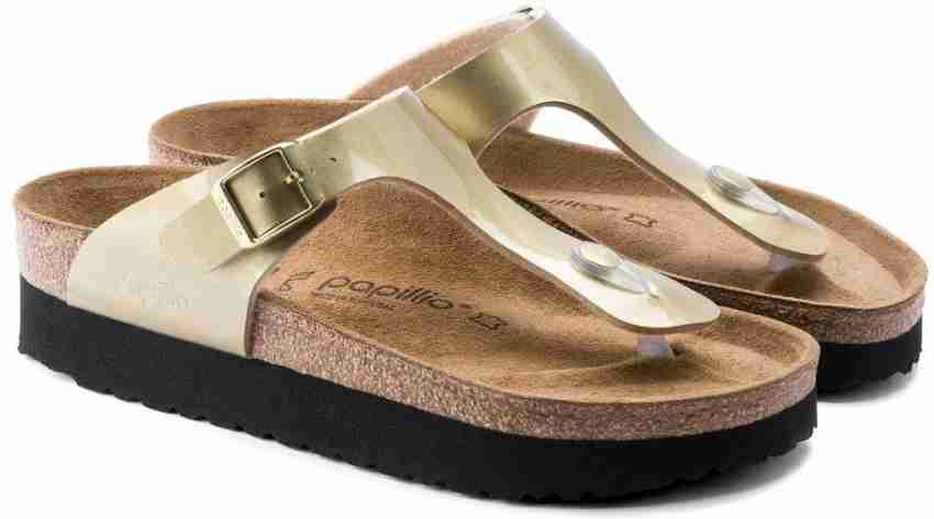 BIRKENSTOCK Gizeh Platform Regular Width Women Gold Flats Buy