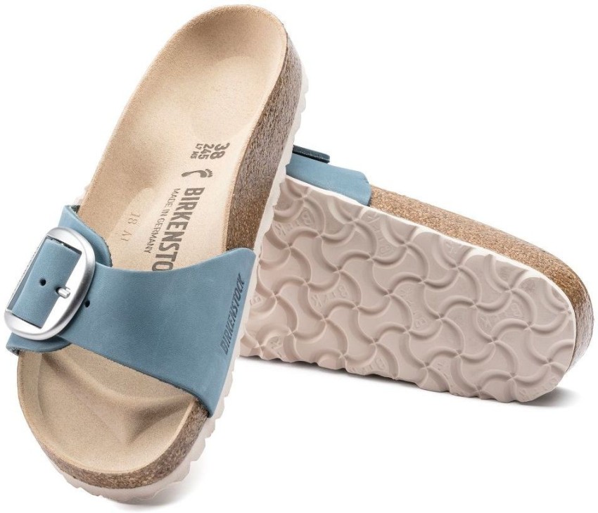 Birkenstock madrid big buckle blue online silver