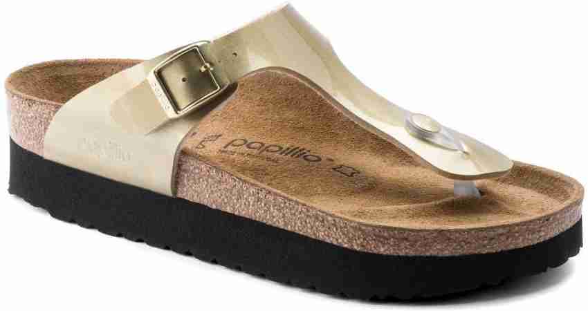 BIRKENSTOCK Gizeh Platform Regular Width Women Gold Flats Buy