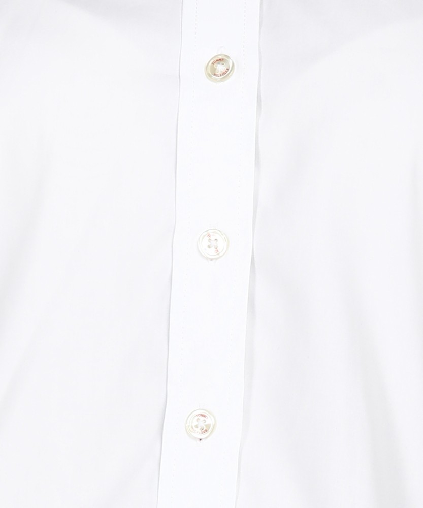 TOMMY HILFIGER Women Solid Casual White Shirt - Buy TOMMY HILFIGER