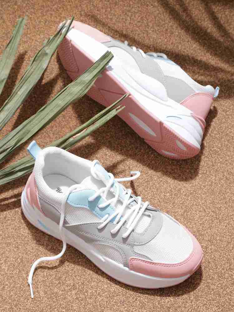 Roadster Women White Pink Colourblocked Flatform Sneakers Sneakers For Women Buy Roadster Women White Pink Colourblocked Flatform Sneakers Sneakers For Women Online at Best Price Shop Online for Footw...