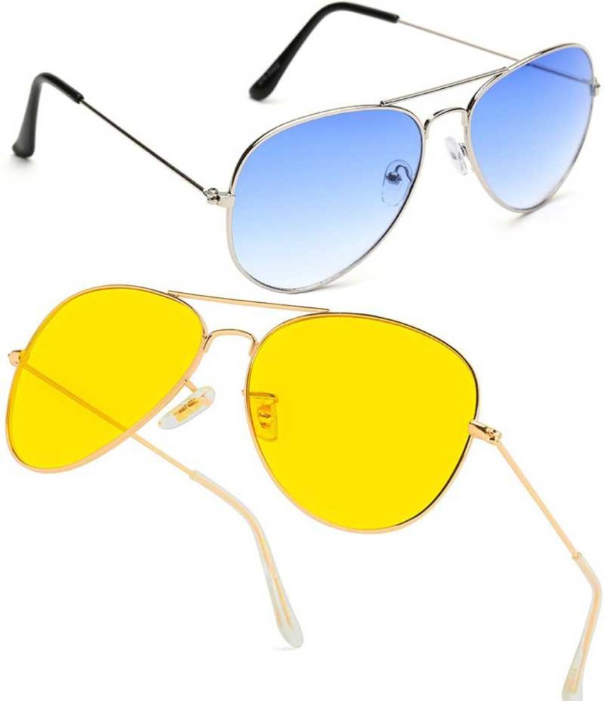 Yellow aviator 2025 sunglasses india