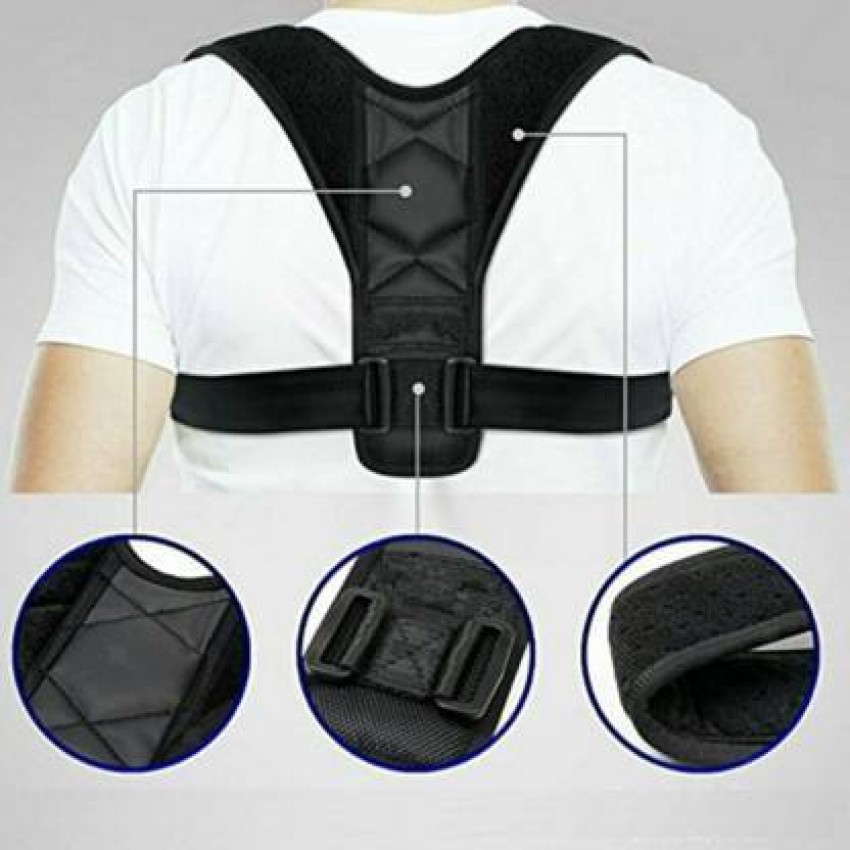 Back Brace with Suspenders/Shoulder Straps - Light & Breathable - Lumbar  Support Belt for Lower Back Pain - Posture, Work, Gym - Black Color 