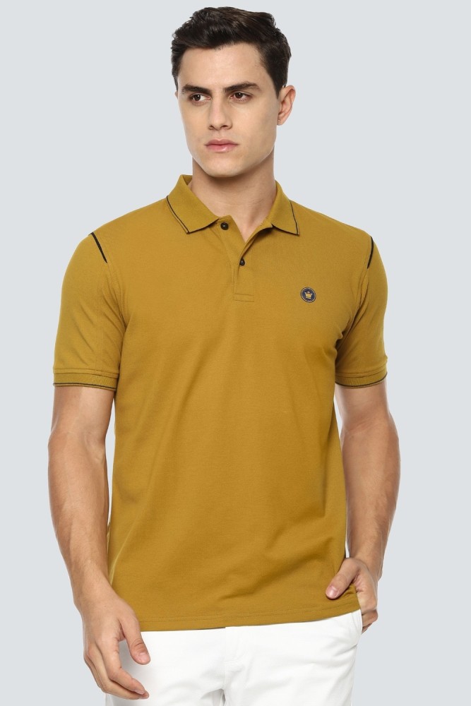 Louis Philippe Men Yellow Solid Polo T-Shirt: Buy Louis Philippe