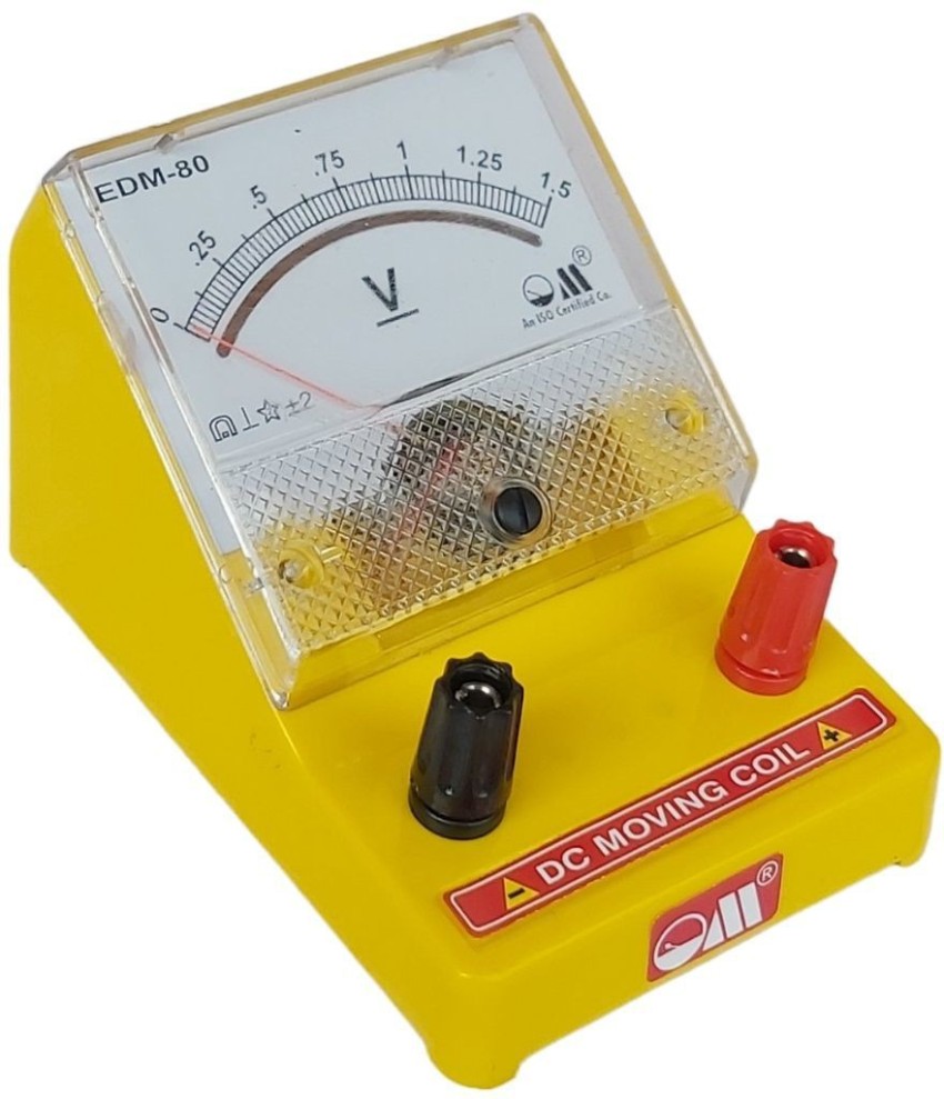 OM EDM-80-0-1.5V Yellow Voltmeter Price in India - Buy OM EDM-80-0-1.5V  Yellow Voltmeter online at