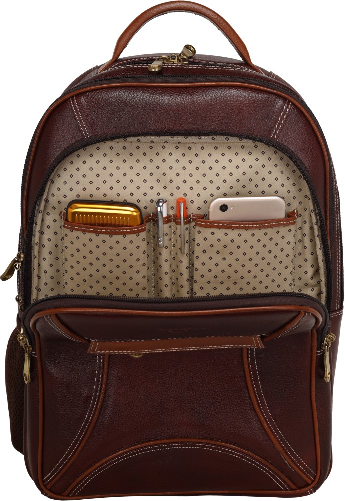 Samsonite leather slim laptop backpack online chestnut