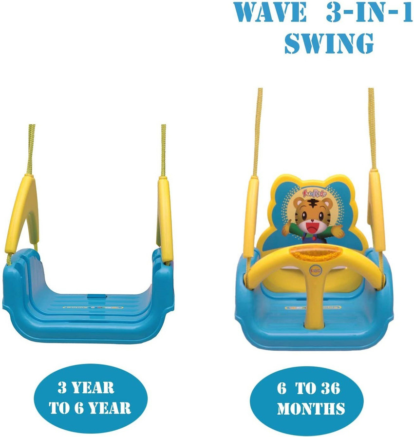 BHASIN CYCLES Plastic Musical 3 in 1 Adjustable Swing for Kids