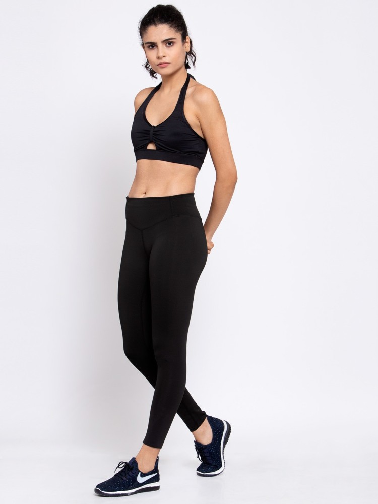 Buy TWISTED HALTER NECK PINK SPORTS BRA for Women Online in India