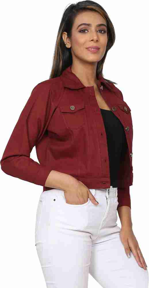 MAEA WOMENS WEAR 3 4th Sleeve Self Design Women Denim Jacket Buy MAEA WOMENS WEAR 3 4th Sleeve Self Design Women Denim Jacket Online at Best Prices in India Flipkart