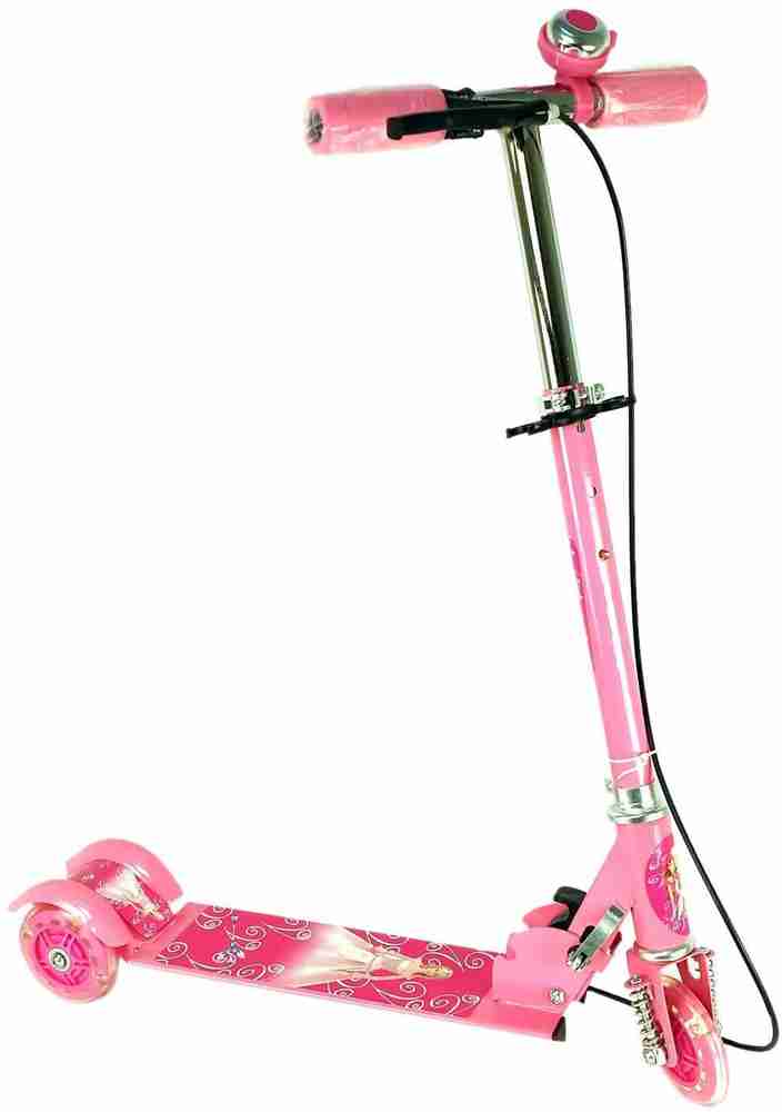 VISHWANTHA Three Wheeled Metal Folding Skate Scooter with Light up