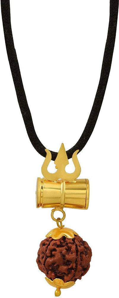 Gold sale damru pendant