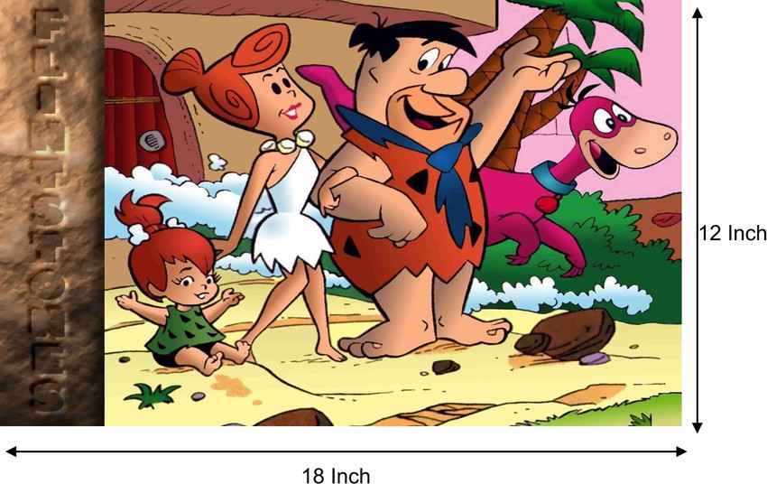 Flintstones Cartoon Wall Poster For Room With Gloss Lamination M22