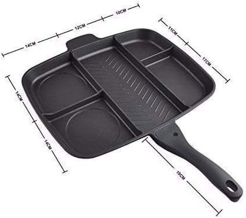 MasterPan Non-Stick 15 in. Divided Grill/Fry/Oven Meal Skillet