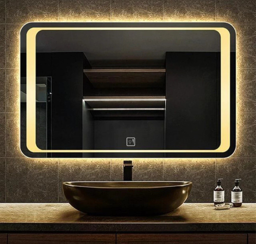 Led mirror top touch sensor