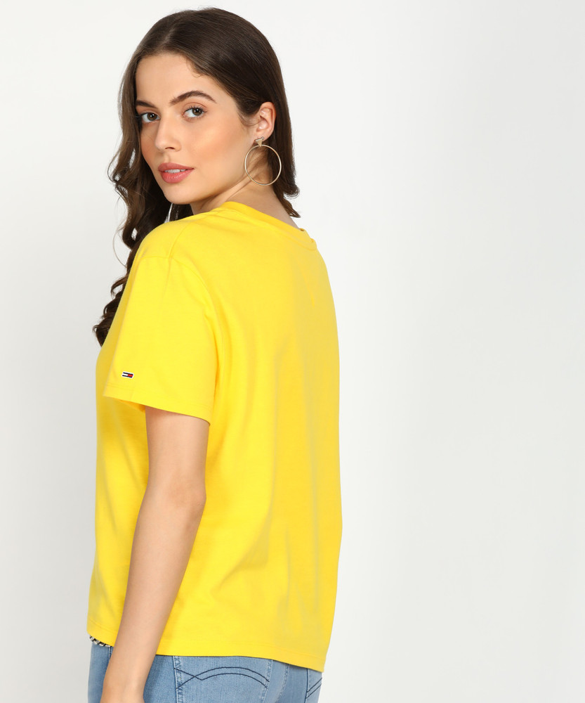 tommy hilfiger women's yellow top