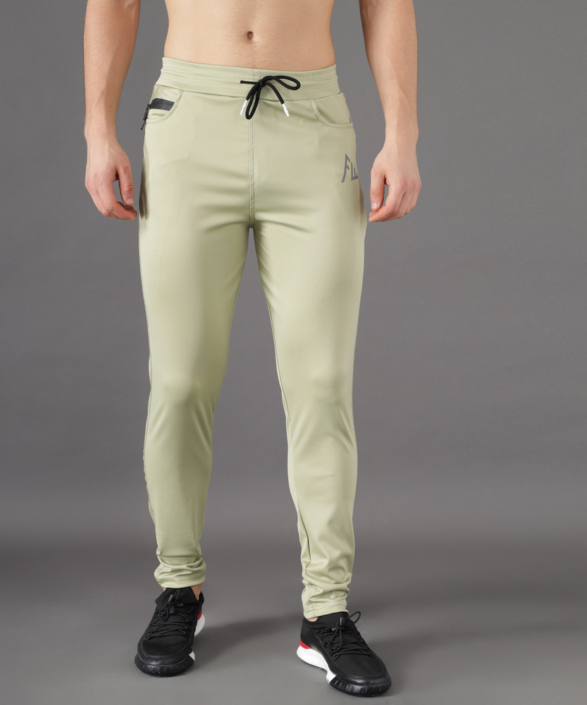 Flying Walker Solid Men Green Track Pants Buy Flying Walker