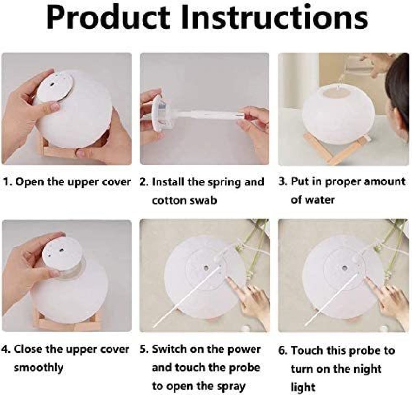 2 in 1 Moon Lamp Cool Mist Humidifiers Essential Oil Diffuser Aroma Air  Humidifier at Rs 330, Room Humidifier in Mumbai