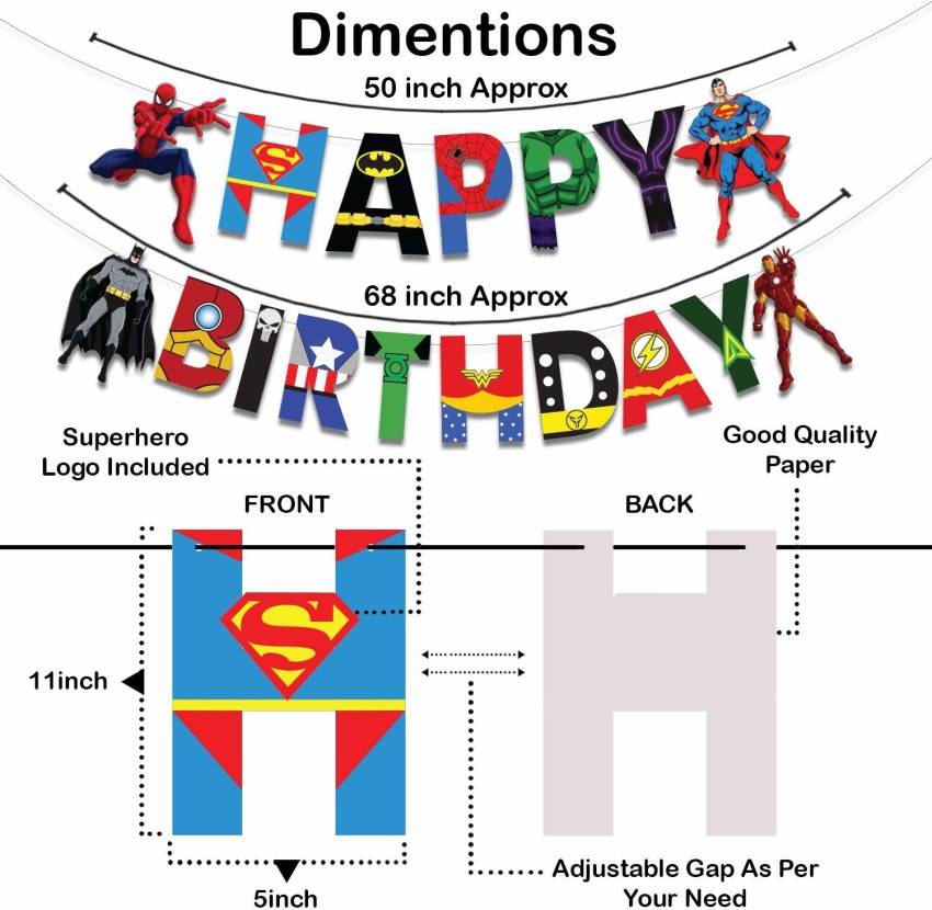 Fun Express Comic Superhero Mini Pinatas - Set of 6 - Birthday Party Decor