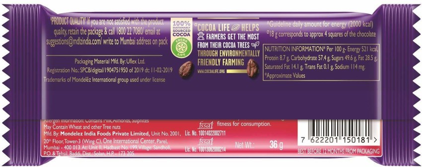 Buy Cadbury Dairy Milk Fruit & Nut Chocolate 36 g Online at Best