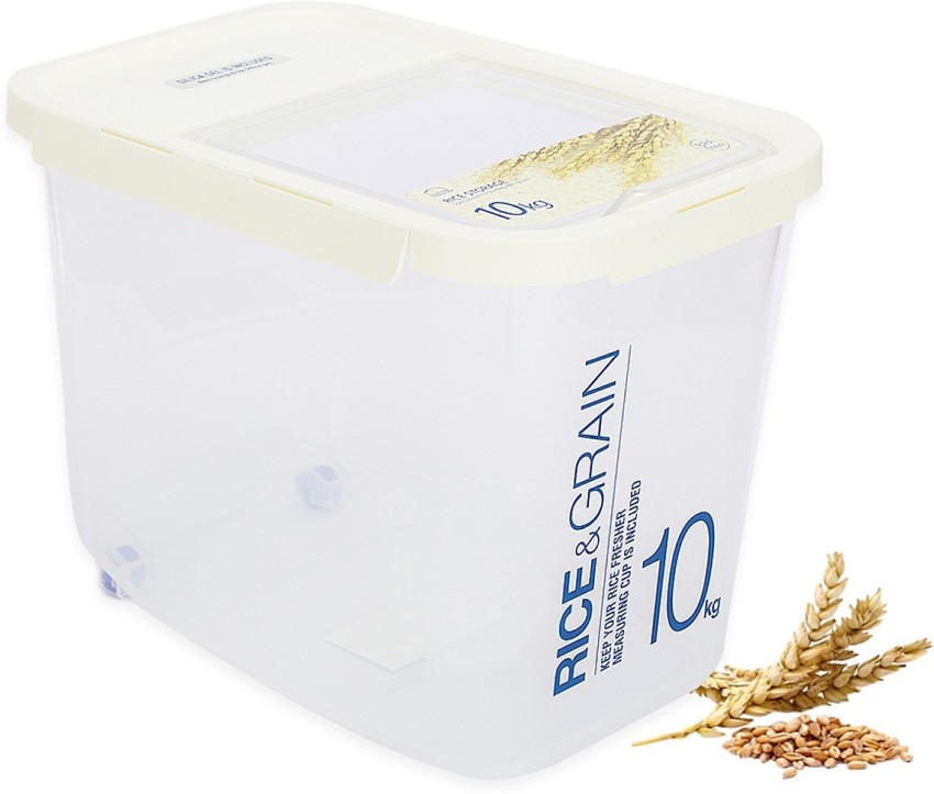 10 Liter Rice Storage Container with Wheels and Measuring Cup