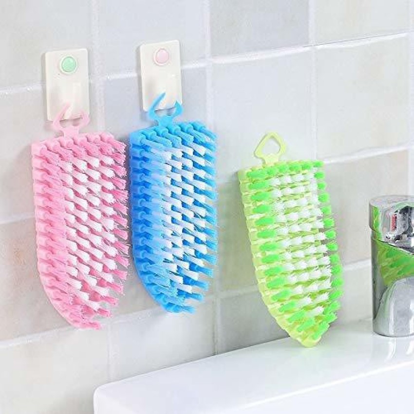 1 Piece Multipurpose Durable Flexible Cleaning Brush for Home, Kitchen,  Bathroom, Wash Basin, Cloth, Floor Washing Brush Scrubber (Multicolor) (1)