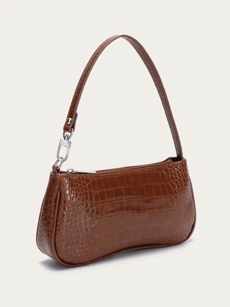 90s Shoulder Bag for Women Vegan Leather Crocodile Purse Classic Clutch  Handbag