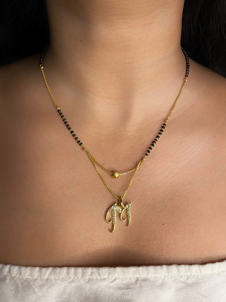 Mangalsutra with name initials hotsell