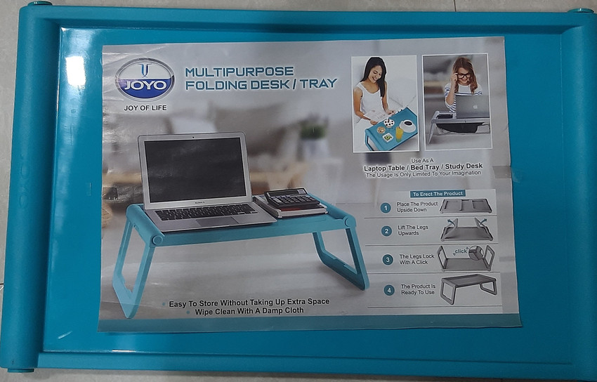 JOYO folding table blue Plastic Portable Laptop Table Price in India Buy JOYO folding table blue Plastic Portable Laptop Table online at Flipkart