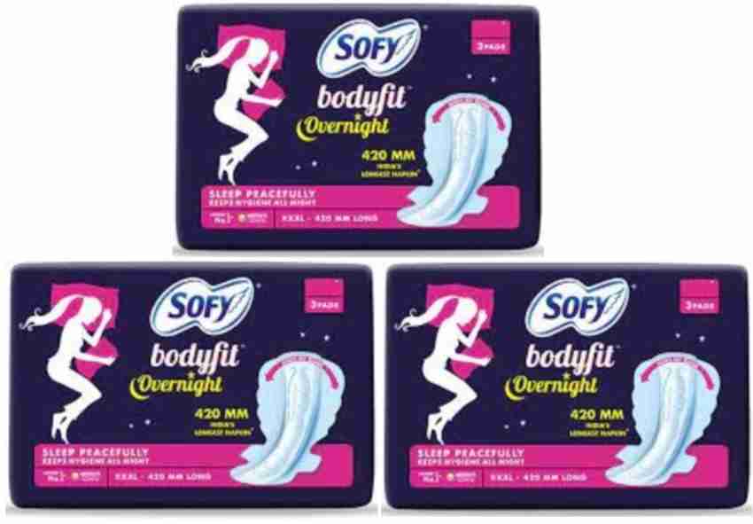 Buy Sofy Bodyfit Overnight 420 mm 3 Pads Price in Bangladesh