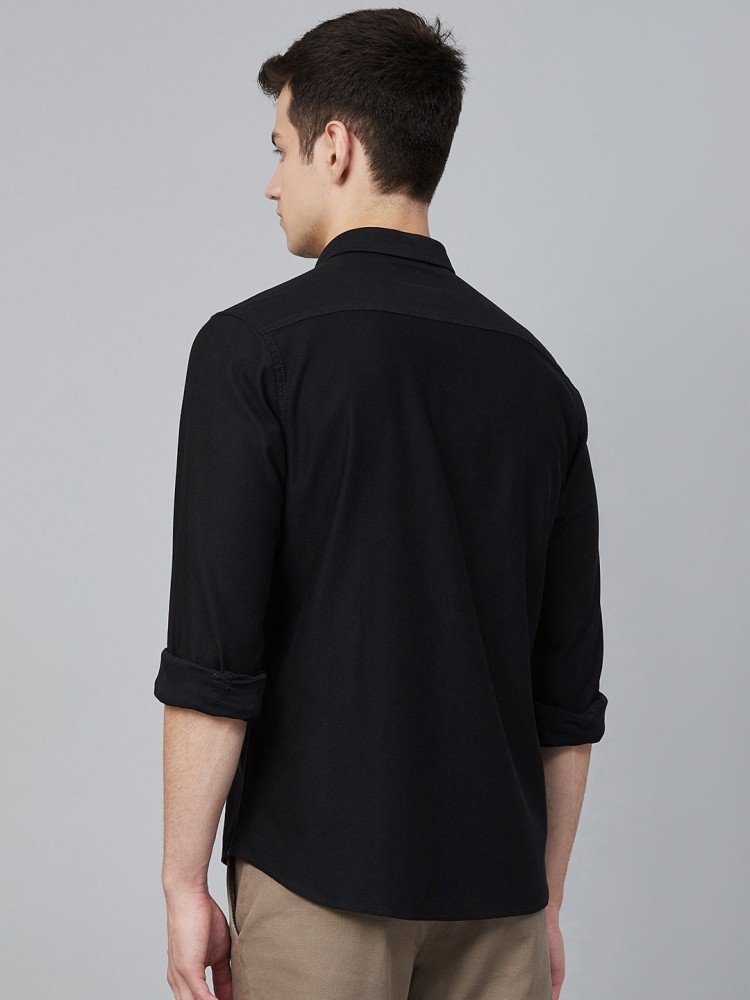 Blackberrys Men Solid Casual Black Shirt - Buy Blackberrys Men Solid Casual  Black Shirt Online at Best Prices in India