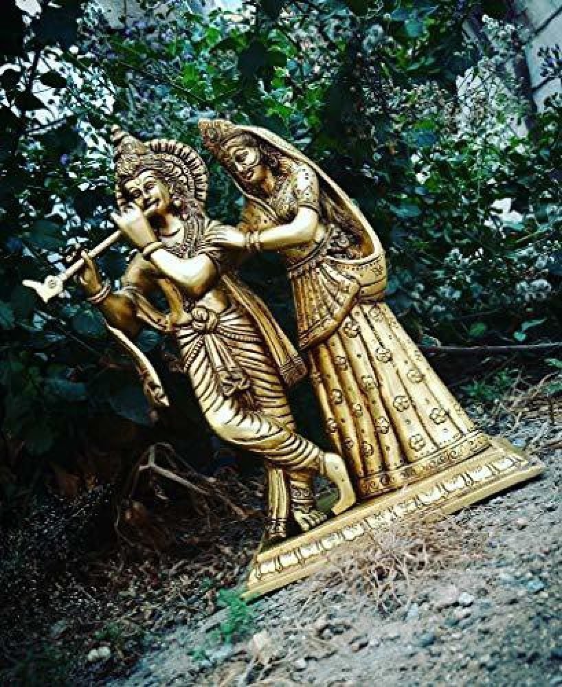 B H A R A T H A A T Brass Radha Krishna Statue (6.5 x 4 x 9 inches