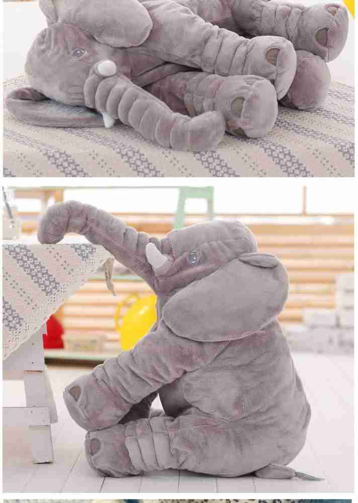 large long nose elephant gray soft plush sleep baby pillow