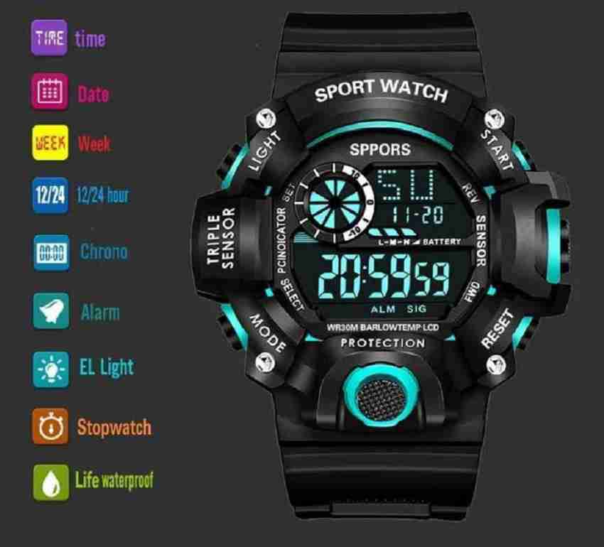 Acnos Water Resistance Water Resistance Digital Watch For Men
