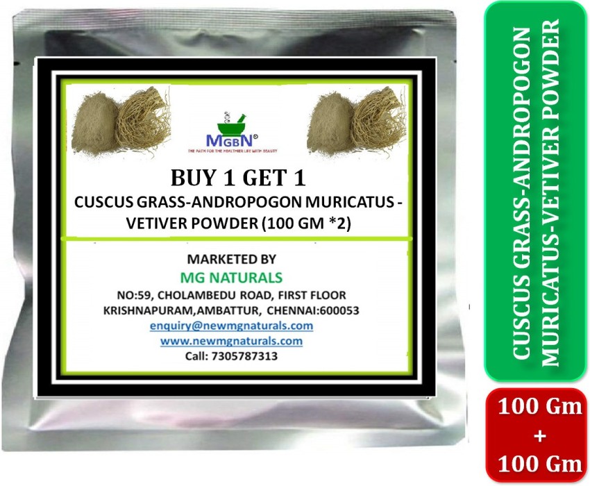 MGBN CUSCUS GRASS ANDROPOGON MURICATUS VETIVER POWDER 100 GM 2