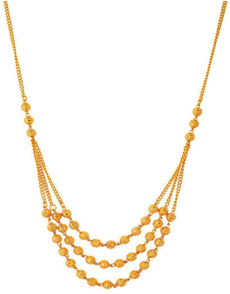 3 layer gold necklace deals with price