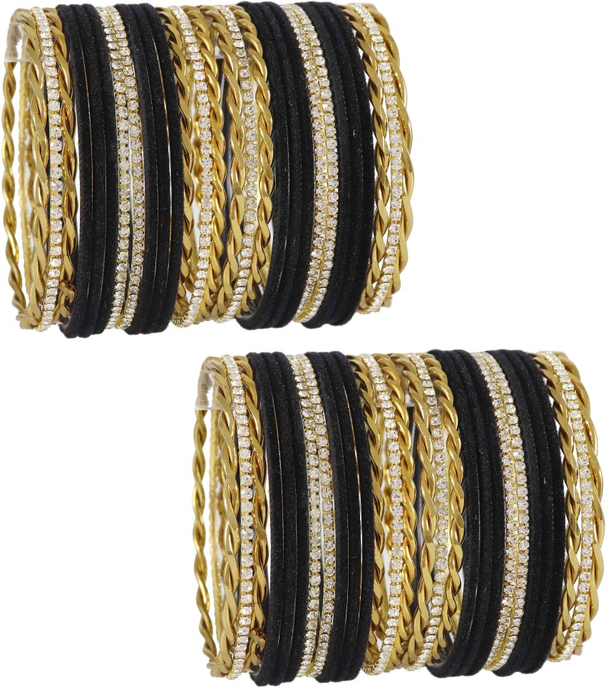 Black metal store bangles flipkart