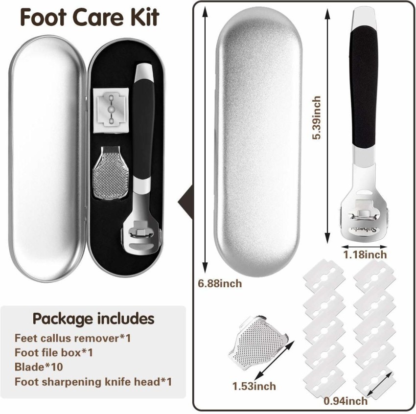 1pc Foot Dead Skin Removal Tool Foot Callus Shaver Stainless Steel