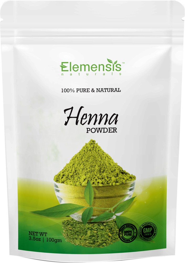 Elemensis Naturals Pure Indigo Powder organic for hair color, make shiny  and strong hair, reduce hair fall and dandruff, 100gm 