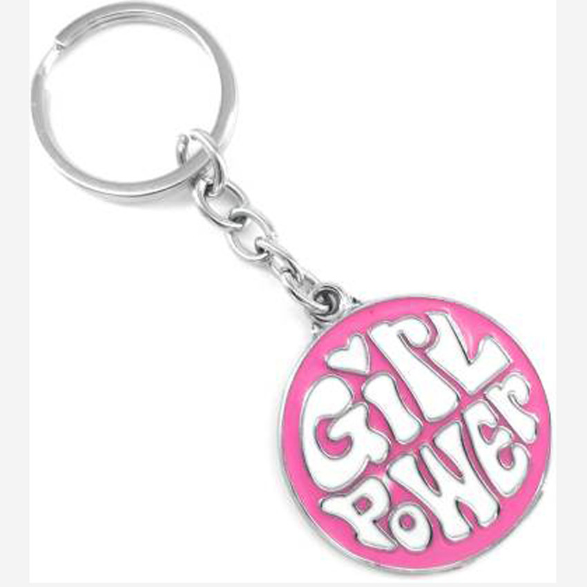 Girl power top keychain