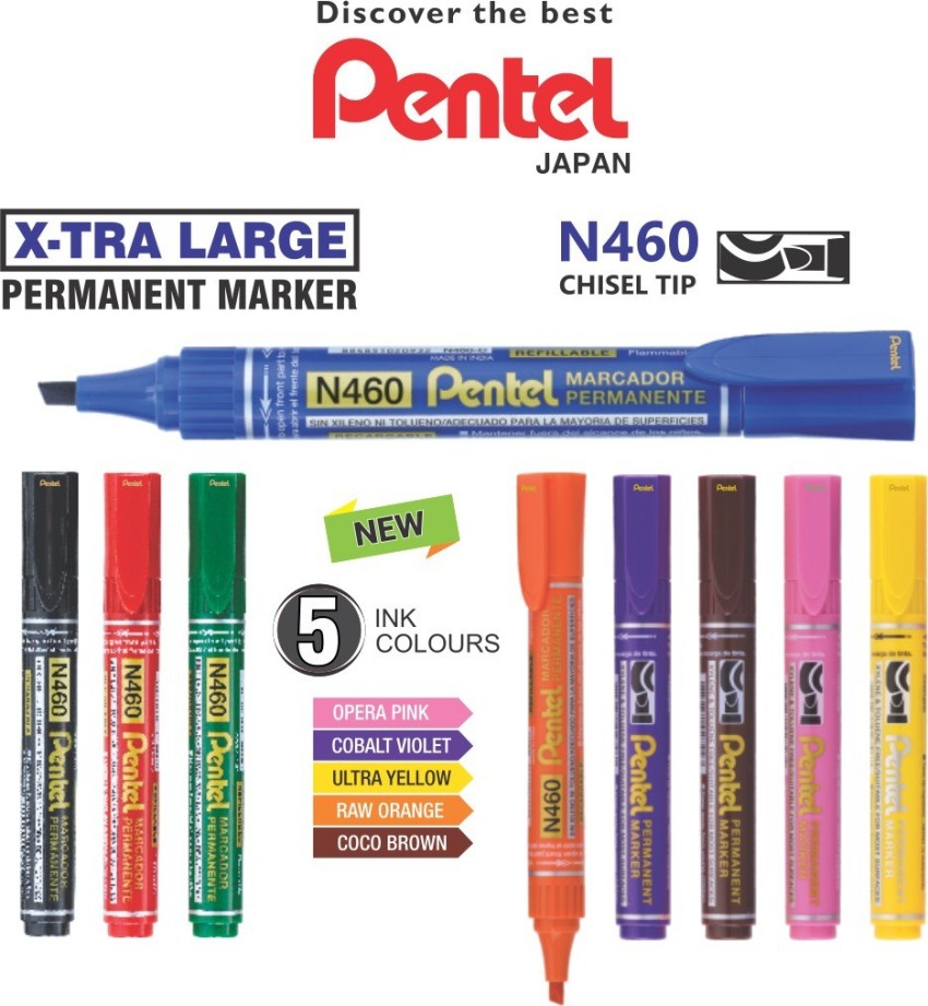 PENTEL N460 X-tra Large Permanent Marker Pack of 24