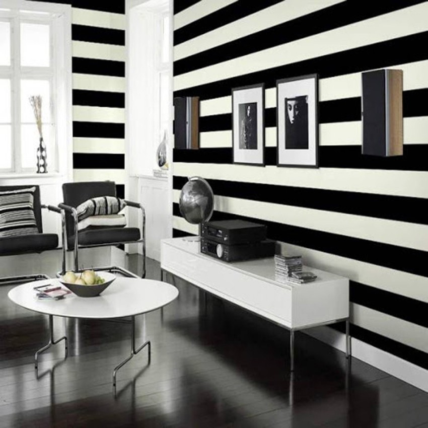 Mecpar Black and White Stripe Wallpaper India  Ubuy