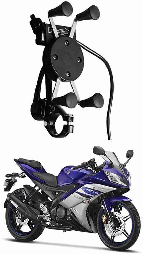 Enfield Works X Grip Mobile Holder With USB Charger For Bike EW