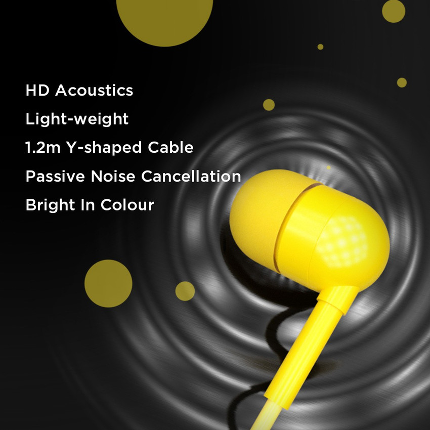 Yellow colour store earphones