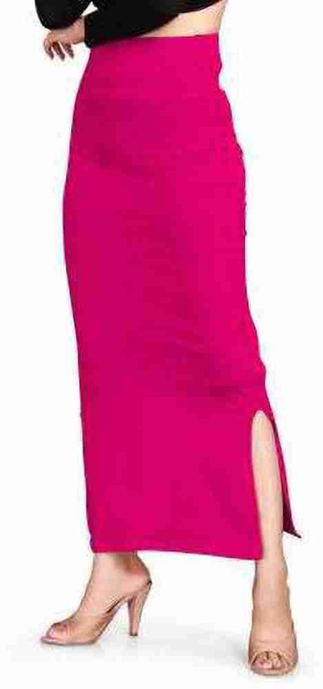 SCUBE DESIGNS Slim Fit Saree Shapewear Baby Pink (XXL) Lycra Blend