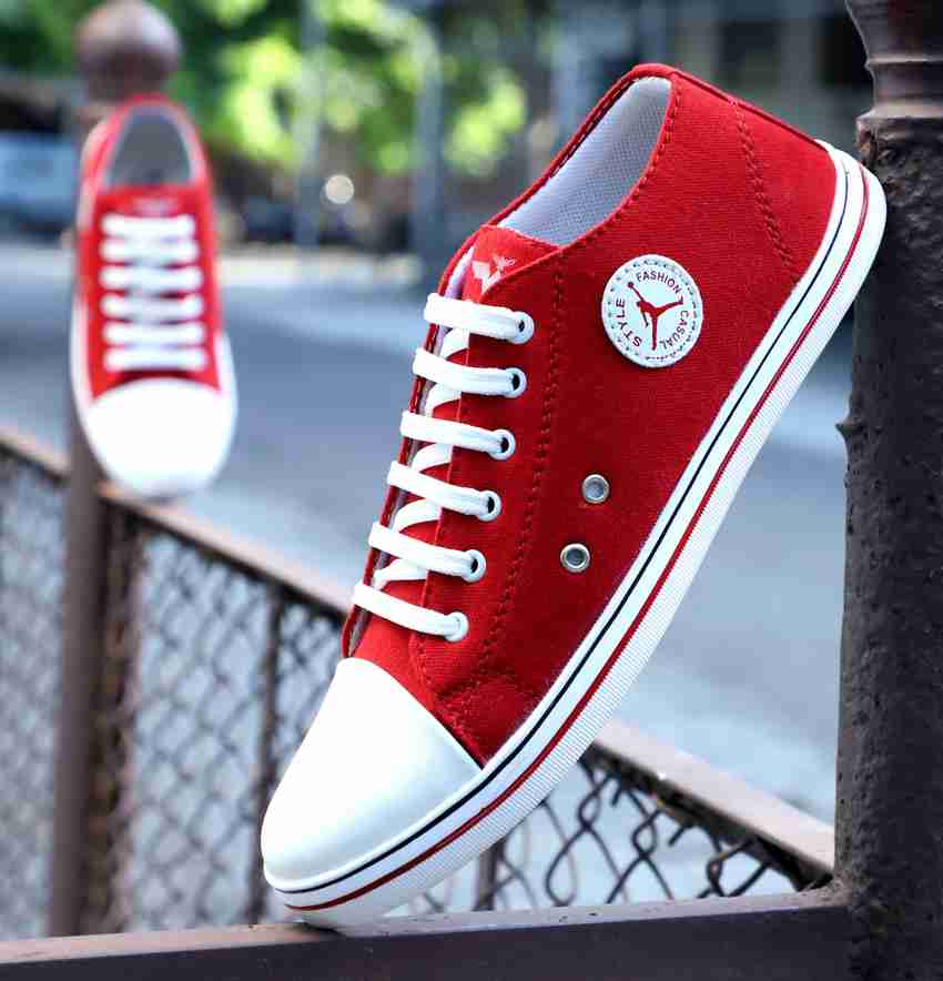 Red sneakers for men top